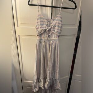 Striped Dress with Bow Detail